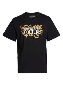 Versace Jeans Couture Baroque Logo Cotton T-Shirt - Picture 1 of 2
