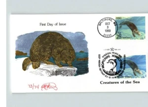 EMISSIONE CONGIUNTA: Set di 2 CREATURE del Mare, Russia, URSS e Stati Uniti, 1990 - Foto 1 di 2