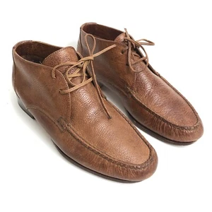 Cole Haan Chukka Boots Brown Pebbled Distressed Leather 1325 Men's US Size 9 E - Picture 1 of 16