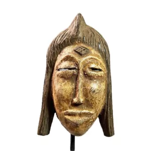 Splendida maschera africana vintage Baoulé, maschera arte africana decorazione casa-1174 - Foto 1 di 24