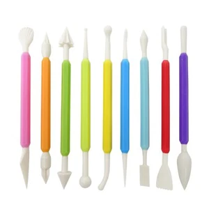 9PCS Plastic Fondant Sculpture Pen Knife Tools Cake Decorating Hand Tools Pot... - Picture 1 of 7