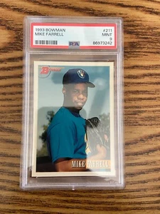 PSA 9 1993 Bowman Mike Farrell #211 - Foto 1 di 2