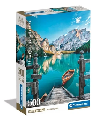 Clementoni Puzzle Collection - Braies Lake - 500 Pezzi - Puzzle Adulti, Pos CjaE - Immagine 1 di 4