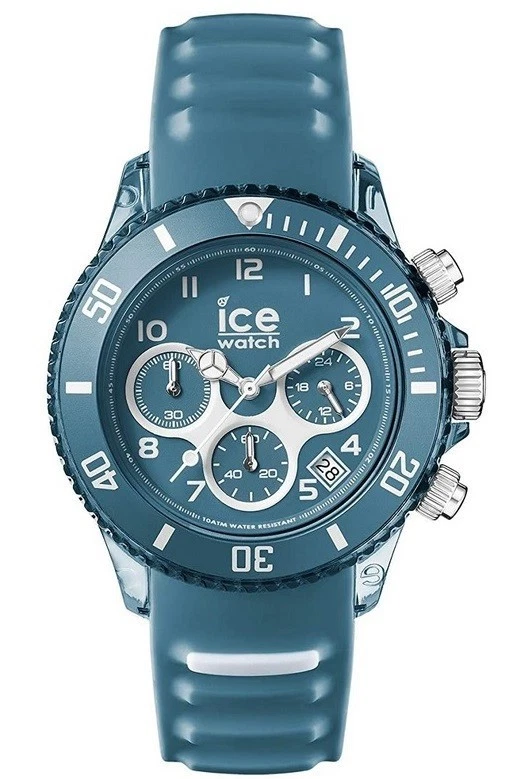 Ice-Watch ICE 001462 Chrono Bluestone Medium Chronograph Silikon blaugrau Neu K2 - Bild 1 von 3