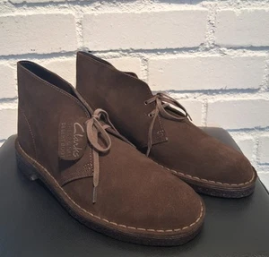 Clarks Originals Suede Desert Boots Chocolate Brown Ankle Mens Size 9.5 - Picture 1 of 15