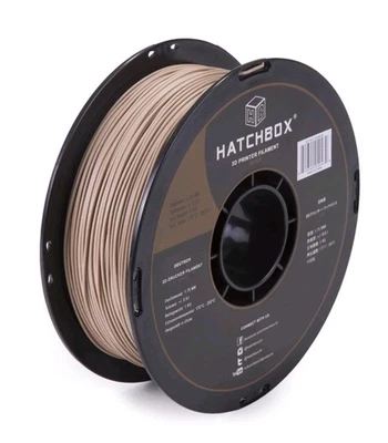 HATCHBOX 1.75mm Wood PLA 3D Printer Filament, 1 KG Spool - Image 1 of 2