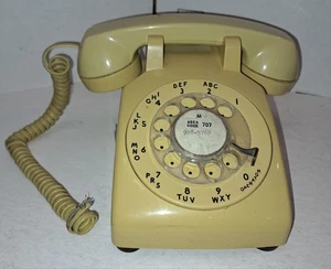 Vintage Yellow Bell Western Electric Dreh Wählscheiben Tischtelefon 500DM 1980-1982 - Bild 1 von 14