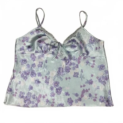 Women’s Camisole Light Blue And Purple Floral Vintage Foto 1 de 4