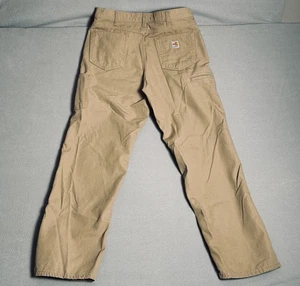 Carhartt FR Hose Herren Größe 36 x 34 Beige Zimmermann Arbeitskleidung 2112 Cat 2 EC - Bild 1 von 12