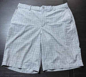 Nike Golf Dri Fit grau kariert Performance Shorts Größe 36 11" Schrittlänge, Freizeit Papa - Bild 1 von 6