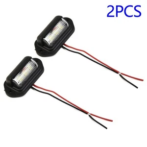 2pcs 12V LED White License Plate Light Step Lamp For Car Auto Boat Truck Trailer - Picture 1 of 24