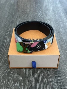 Size 90/36 Louis Vuitton Kid Super LV Initiales Reversible Belt Limited Edition - Picture 1 of 7
