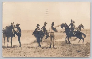RPPC Bronc Riding Cowboys Pferderennen? Eventuell Missoula Montana, Postkarte 1918 - Bild 1 von 2