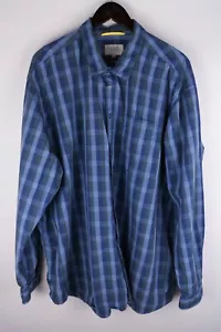 Camel Active Men Casual Shirt Regular Fit Blue Check Cotton size 3XL - Picture 1 of 6