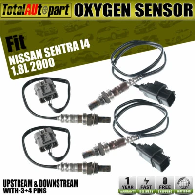 Sensor de oxígeno O2 4 piezas para Nissan Sentra 2000 I4 1,8 L aguas arriba y aguas abajo 250-24436 Foto 1 de 4