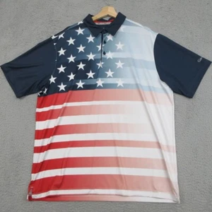 Walter Hagen Golf Shirt Men XL Blue Patriotic Performance Polo Moisture-Wicking - Picture 1 of 19