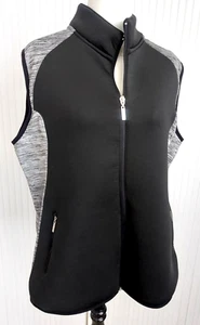 💝 Black & Grey Sleeveless Vest with Zip Pockets 14 - Picture 1 of 10