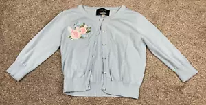 Collectif x Modcloth Sweater Womens Large Pearl Grandmacore Cottage Core Floral - Picture 1 of 8