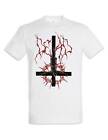 Inverted Jesus Cross T-Shirt Symbol Pentagram 666 Sign Church of Satan Satanism