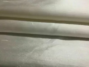 New Heavy Satin Ivory Colour 100% Silk Dupion Slub Fabric For 1/2 Half Metre - Picture 1 of 4