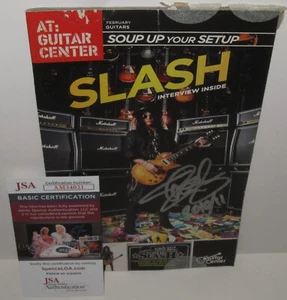 SLASH SIGNED GUITAR CENTER MAGAZINE GUNS N ROSES VELVET REVOLVER AUTOGRAPH JSA - Picture 1 of 6