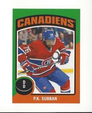 2014-15 O-Pee-Chee Stickers #ST9 P.K. Subban Canadiens