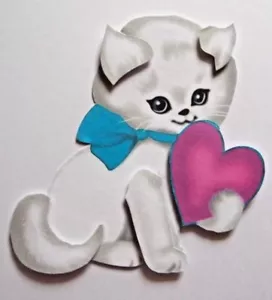 3D- U Pick- Love Day Heart Kitten Cat Title Paper Embellishment - Picture 1 of 25