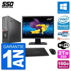 PC Fujitsu E920 Dt Pantalla 22" Intel G3220 RAM 16Go SSD 2To Windows 10 Wifi - Imagen 1 de 7