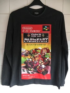 Small Super Mario Kart Grey Long Sleeved T-Shirt Rare Nintendo Difuzed Gaming - Picture 1 of 10