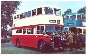 1950 Crossley DD42/8, Crossley Body, Oldham Corporation 368 Double-Deck Bus RPPC - Bild 1 von 2