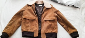 Saint Laurent Pairs Men's Velvet Shearling Leather Fur Coat Jacket 52 42 New - Picture 1 of 11
