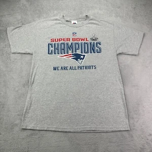 New England Patriots Shirt Mens Large Gray Super Bowl 49 Champions Tom Brady NFL - Picture 1 of 13
