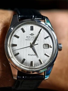 Vintage Movado Click-Date Trans-Atlantic Kingmatic Cal 538 Men's Watch - Picture 1 of 18
