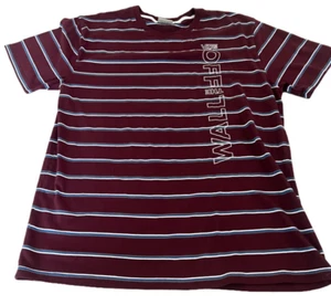 Camisa VANS Off the Wall Para Hombre XXL Borgoña con Rayas Azules y Blancas Camisa Patinadora - Imagen 1 de 4