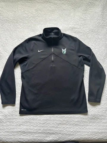 Nike Portland State Vikings 1/4 Zip Training Top Pullover Black Sz L Dri Fit Cover