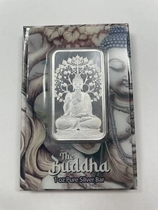 2025 Pamp Suisse 999 Silver The Buddha 1 oz Silver Bar in Assay Card w/ Sleeve - Picture 1 of 4