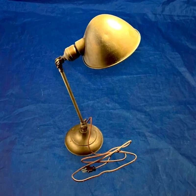Antique Fairies Desk Lamp Wired Cool Patina Work Light KB - Image 1 of 4