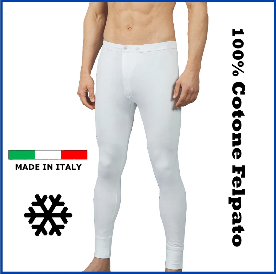 Calzamaglia da uomo in caldo cotone mutande boxer invernale termica gamba lunga - Immagine 1 di 1