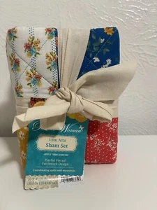 NEW W/tags The Pioneer Woman Floral Patch 2 Piece Quilt Sham Set King Size - Picture 1 of 5