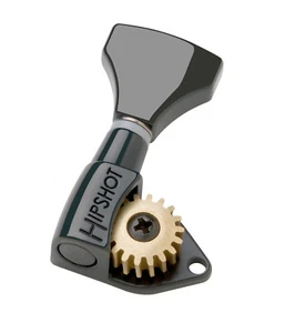 New Hipshot black open gear Guitar Tuning Machines bass side - Imagen 1 de 1