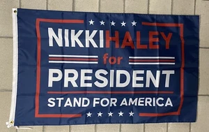 Nikki Haley 2024 Flag FREE SHIP Female President Vote Republican USA Sign 3x5' - Picture 1 of 1