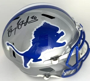 Lions BARRY SANDERS Signed Full Size Riddell Replica Speed Helmet AUTO - JSA - Picture 1 of 1