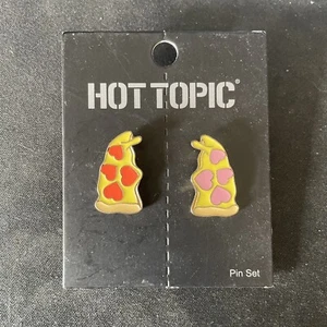 Pizza Heart BFF Enamel Pins 2 Pack - Picture 1 of 1