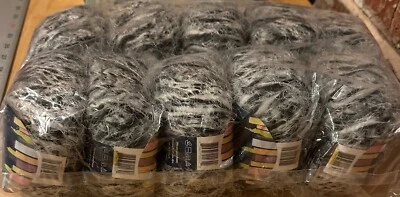 NUEVO 10 bolas x hilos NY, Wild Thing, blanco y negro, ganchillo tejido 1,75 oz. cada Foto 1 de 4