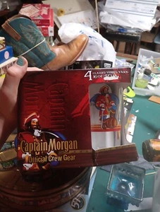 Captain Morgan Official Crew Gear Set Of 4 Glasses 16oz - Picture 1 of 6