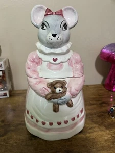 Country Mouse Keksdose House Of Lloyd Schürze Teddybär - Bild 1 von 8