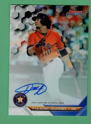 Bowman's Best Yulieski Gurriel 2016 refractor automático paralelo Astros Foto 1 de 2