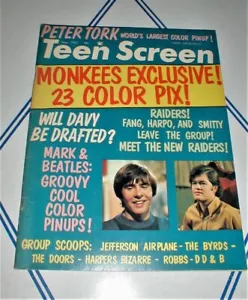 PANTALLA ADOLESCENTE Mag Agosto 1967 BEATLES Monkees PUERTAS Avión Jefferson Casi Nuevo- - Imagen 1 de 11