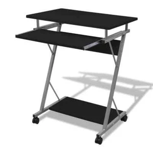 Computertisch Computerwagen PC Tisch Bürotisch Laptop Rollen schwarz ASS - Bild 1 von 5