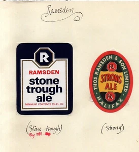 Bieretiketten UK - Ramsden - Halifax - 2 verschiedene #106 - Bild 1 von 1